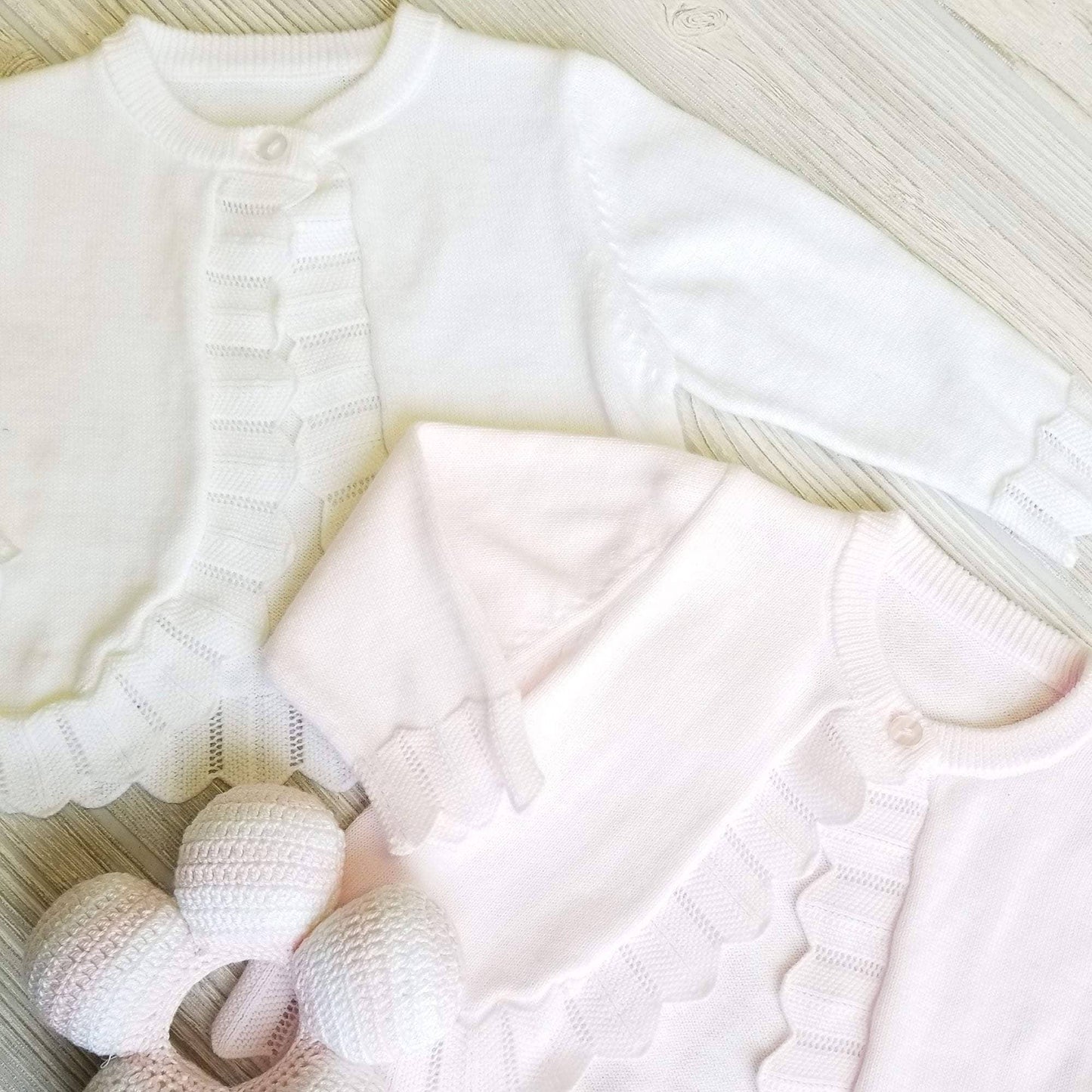 Pointelle Edge Bolero Sweater