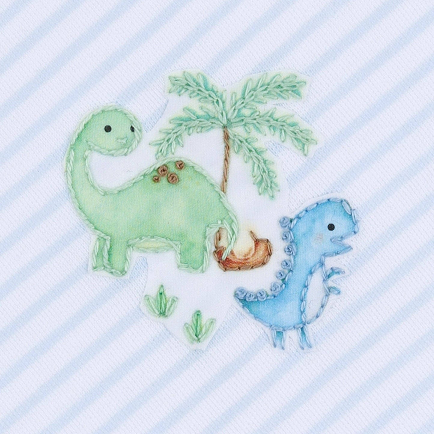 Dino - Land Embroidered Footie