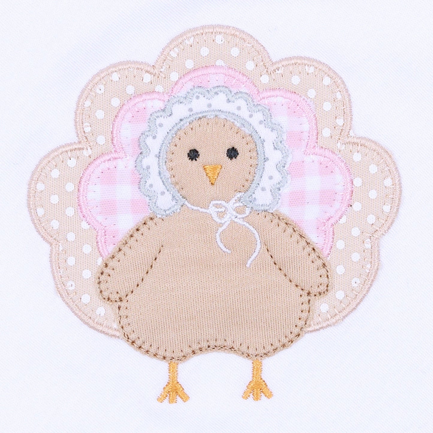 Pilgrim Pals Applique Collared Long Sleeve Dress - Pink