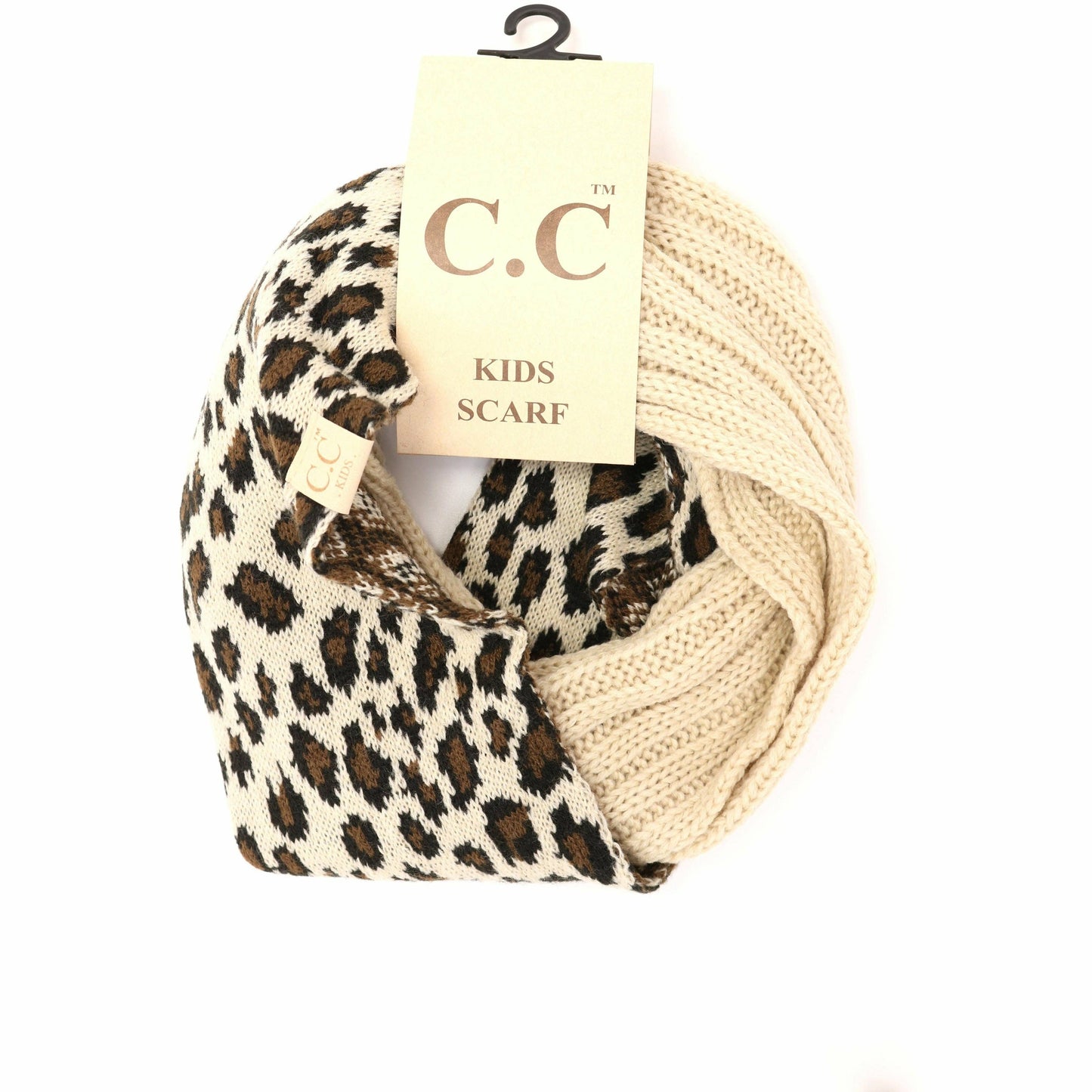 KIDS Scarf - Leopard Print CC Infinity: Beige