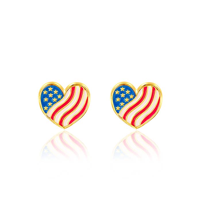 Heart of the USA | Cutie Stud Earrings | 4th of July