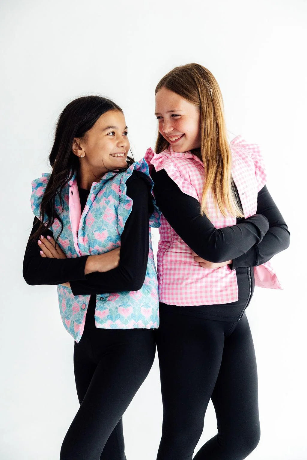 GO-GETTER GINGHAM PUFFER VEST