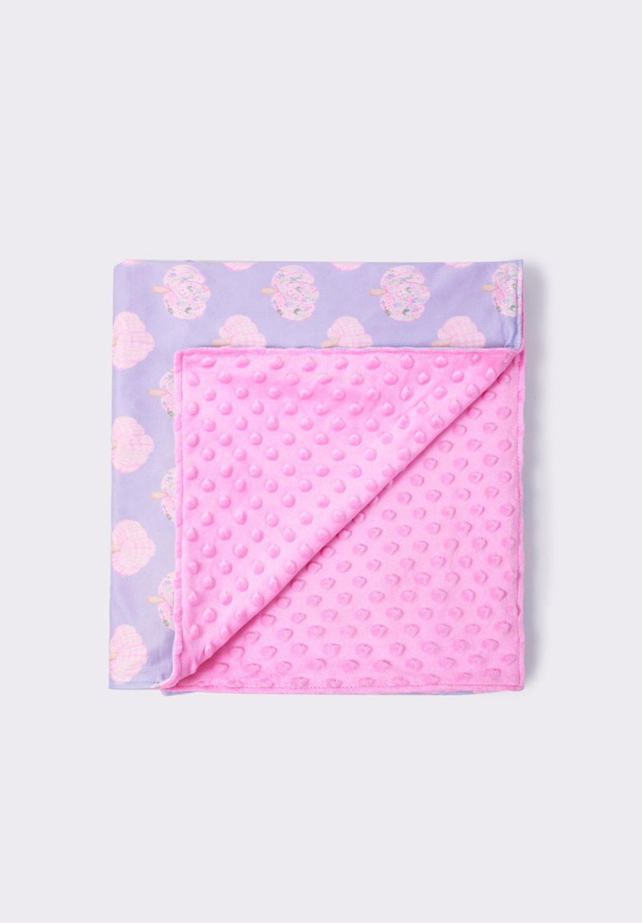 Pink pumpkin baby blanket
