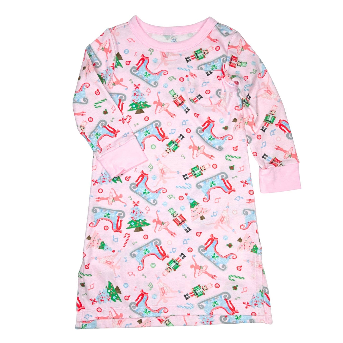 Nutcracker Joy L/S Nightdress: Pink