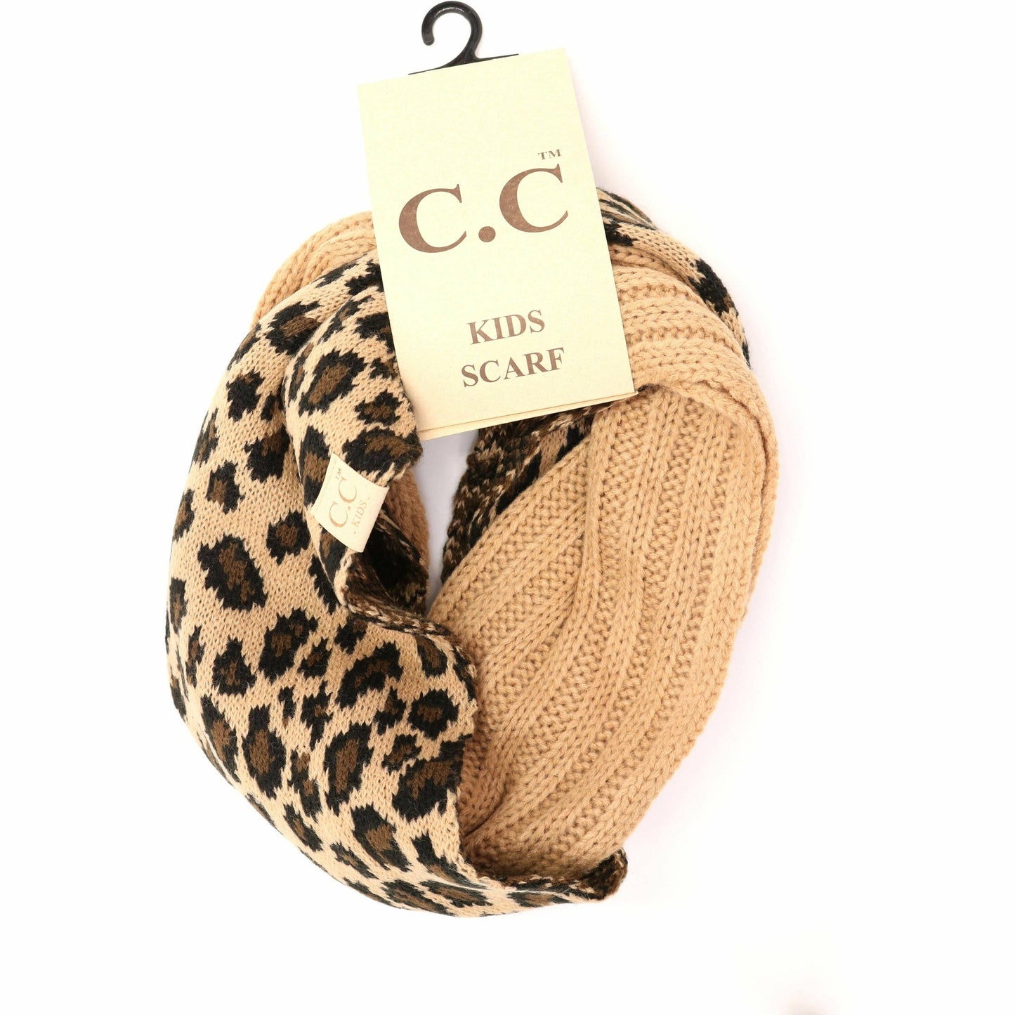 KIDS Scarf - Leopard Print CC Infinity: Camel