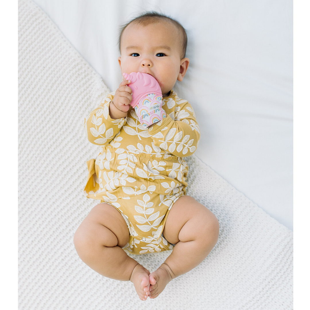 *NEW OPTIONS* Itzy Mitt™ Silicone Teething Mitts: Bow