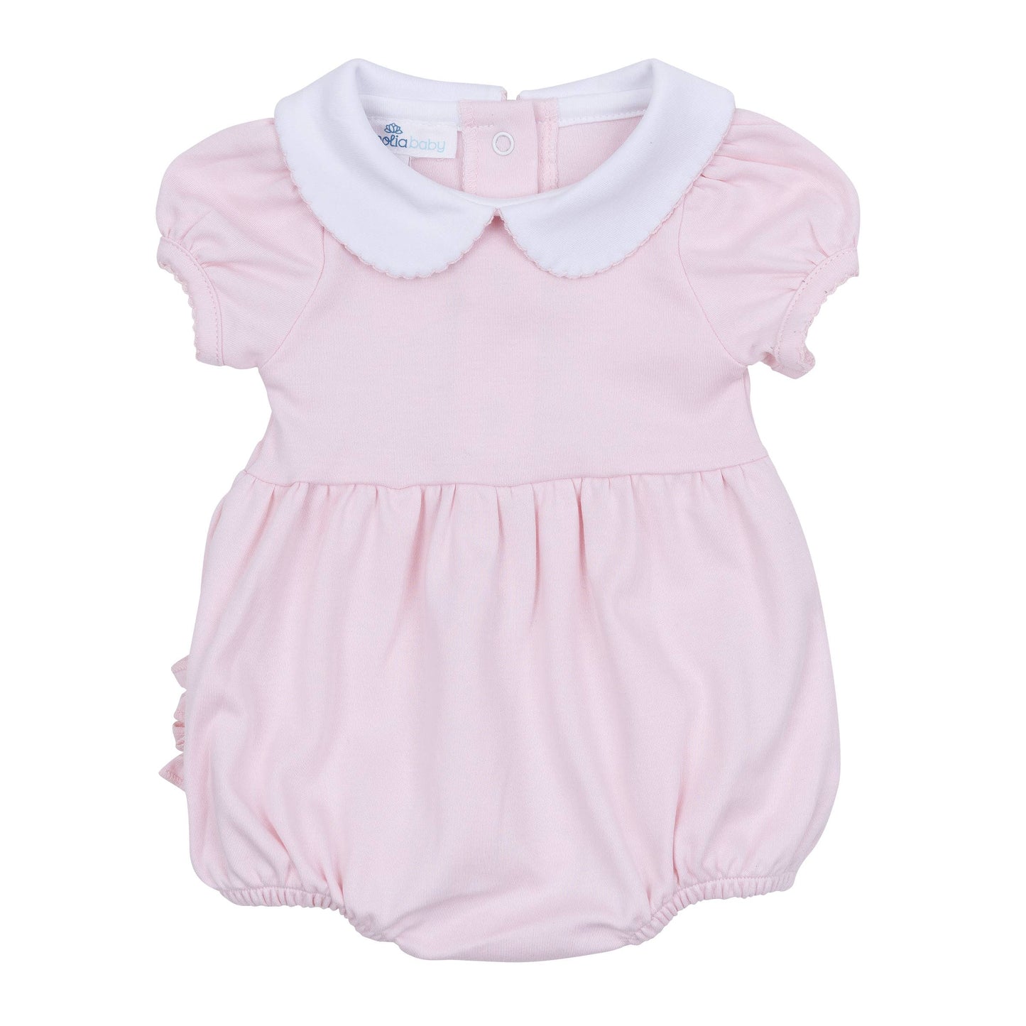 Essentials Solid Collared Ruffle Bubble - Pink