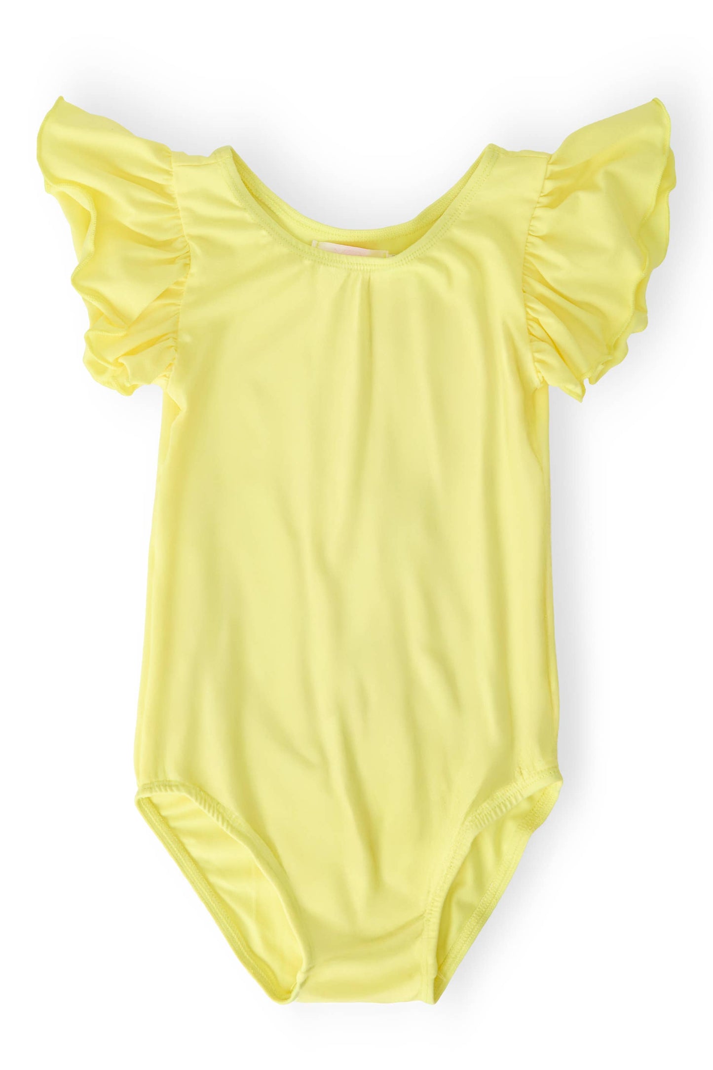 Yellow S/S Flutter Sleeve Leotard