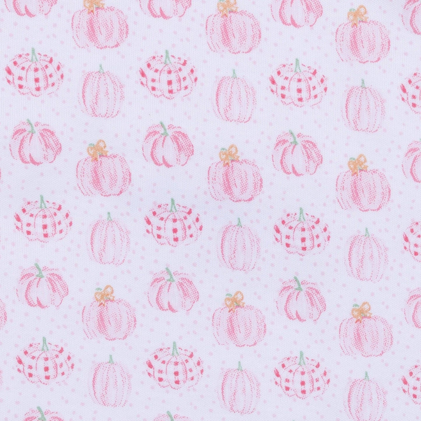 Precious Pumpkins Print Ruffle Zip Footie - Pink