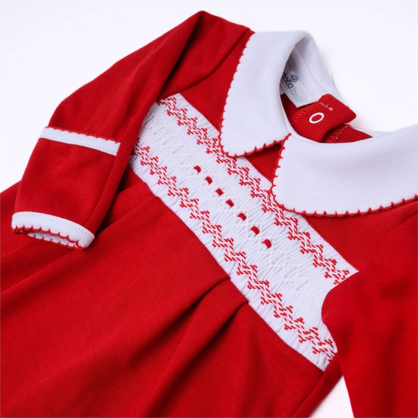 Chris Classics Smocked Unisex Footie - Red
