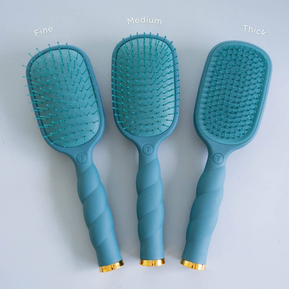 Detangler Hair Brush for Thick Hair - Teal With It