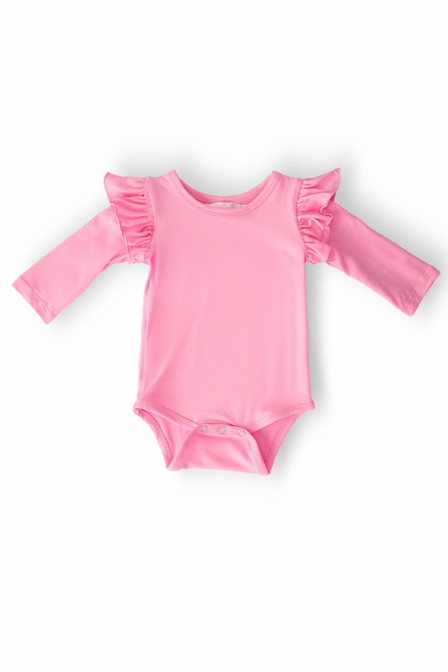 Bubblegum Pink L/S Flutter Bodysuit