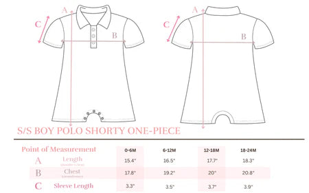 FISH HOOK POLO SHORTY ONE-PIECE
