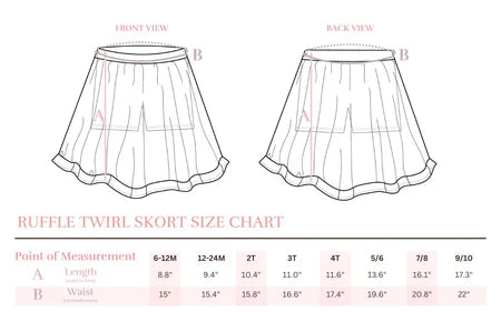 I LOVE YOU TULIP MUCH RUFFLE TWIRL SKORT