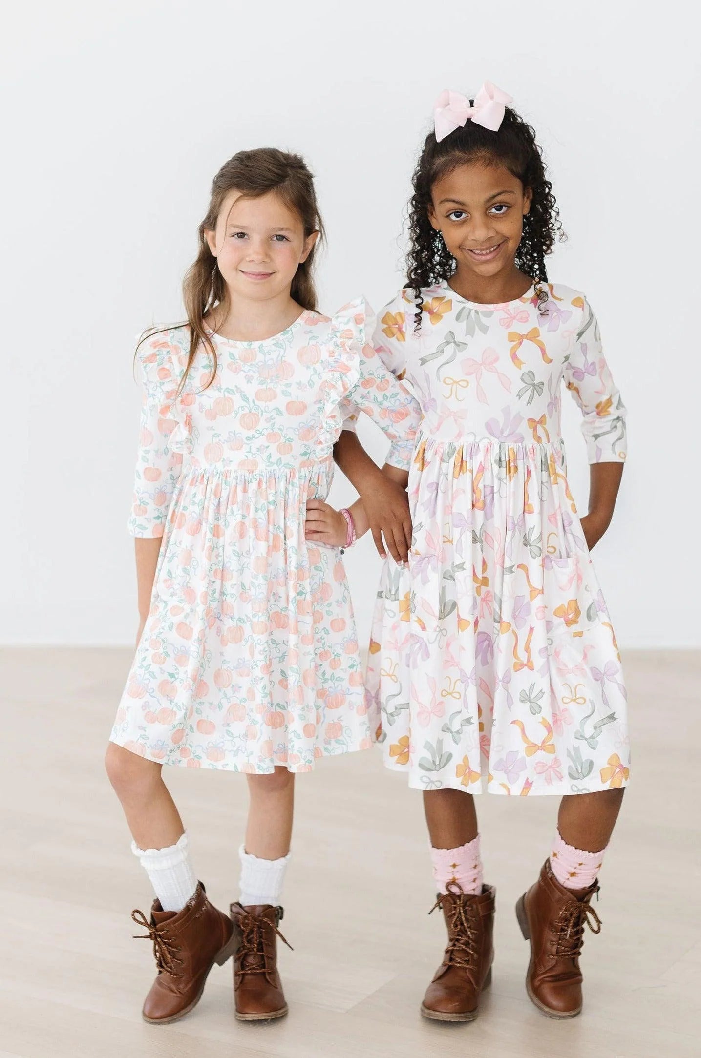 Pretty Pumpkins Ruffle Twirl Dress Mila & Rose