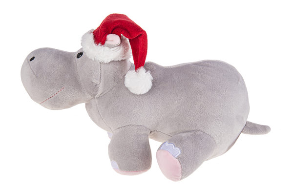 9” Christmas Hippo