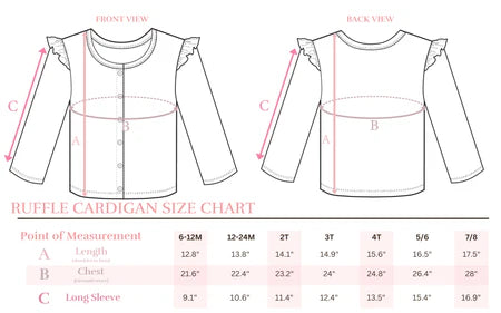 Hot Pink Ruffle Cardigan