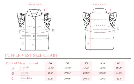 Light Pink Checker Puffer Vest