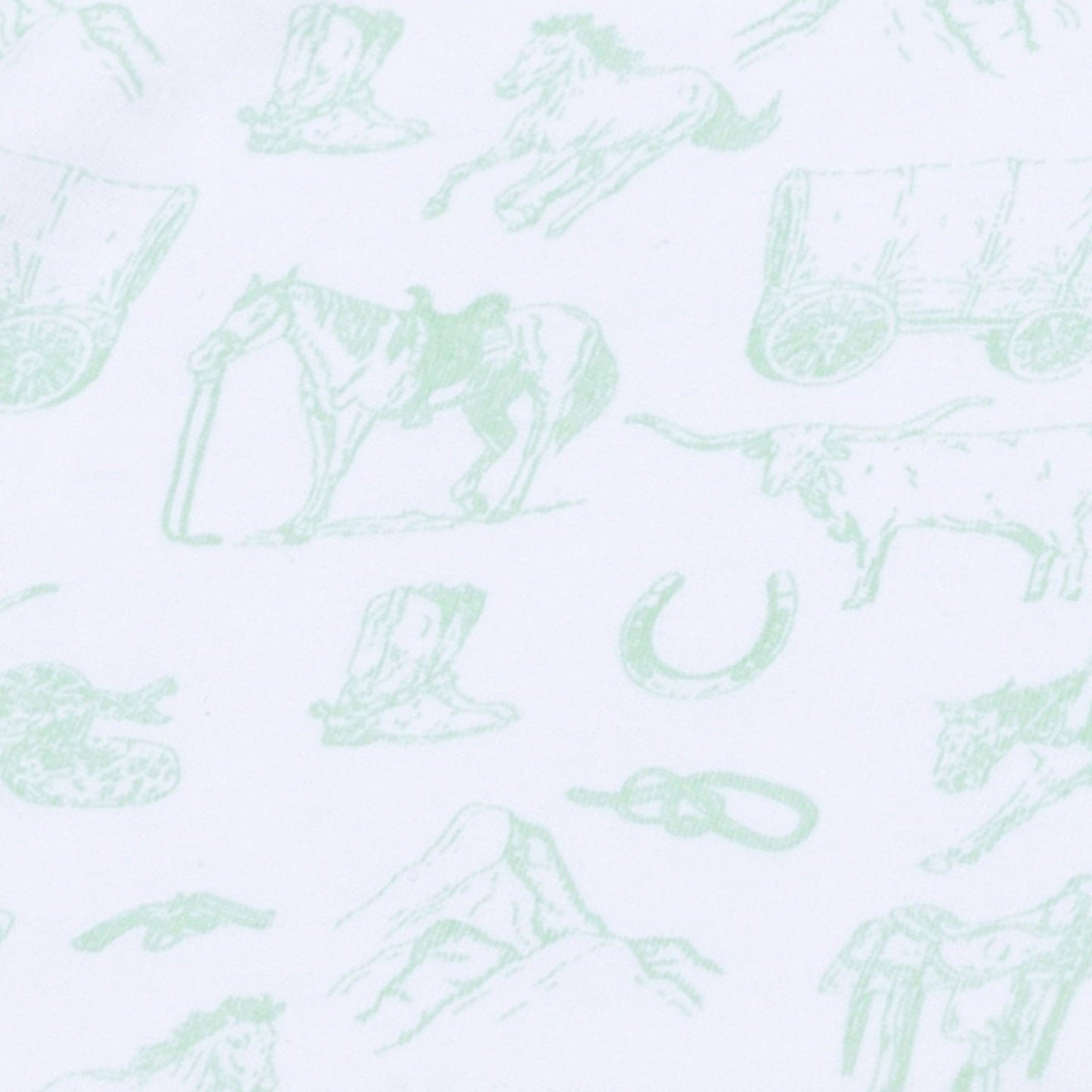 Wild West Toile Bib - Celery: One Size