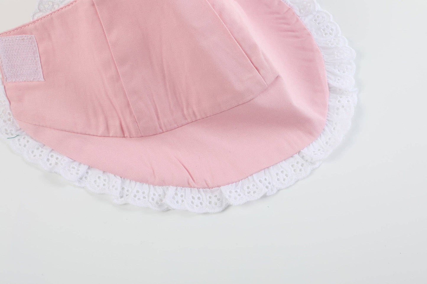 Pink and Lace Summer Baby Bonnet Sunhat: One Size