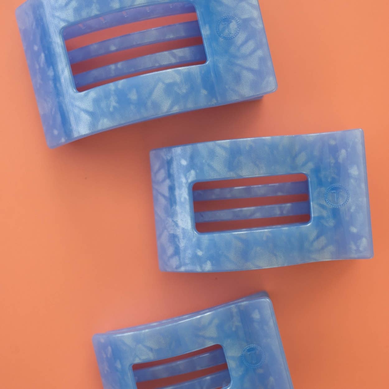 Flat Rectangle Hair Clip | Medium | Blue Lagoon