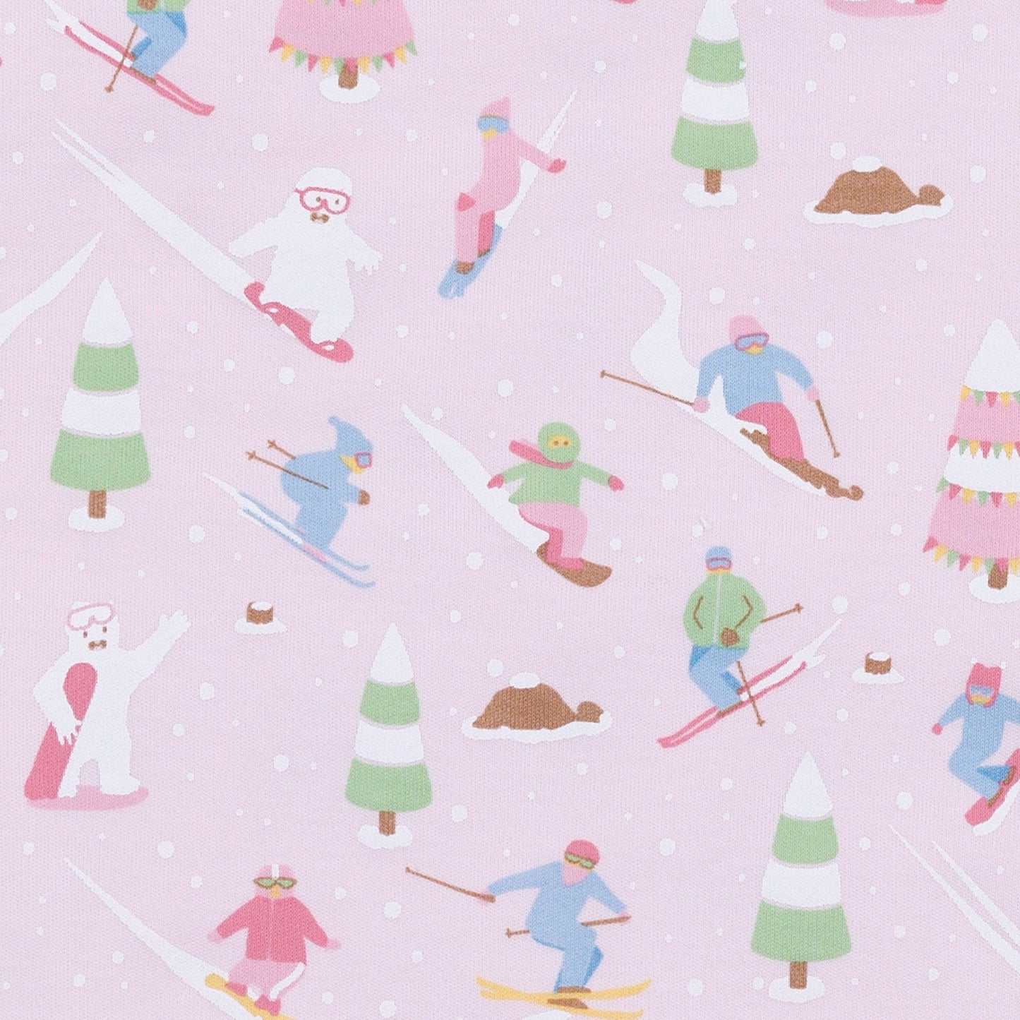 Ski Buddies Zip Footie - Pink