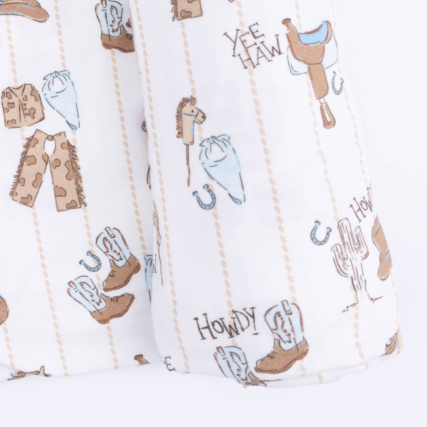 Cowboy Nursery - Swaddle Blanket: 45X45