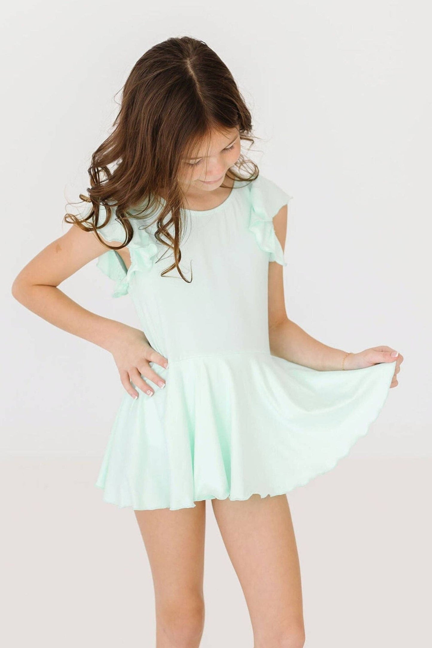 Pastel Green S/S Twirl Leotard