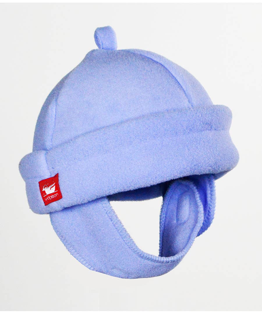 Warmplus Fleece Beanie With Chin Strap: Light Blue