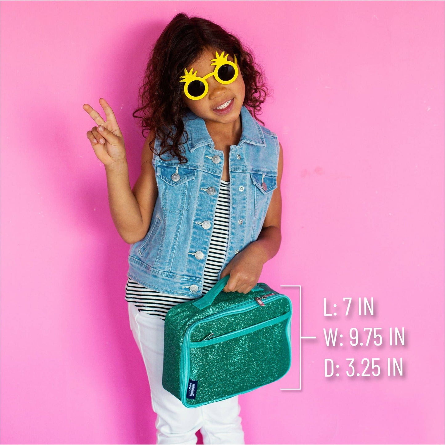 Blue Glitter Lunch Box