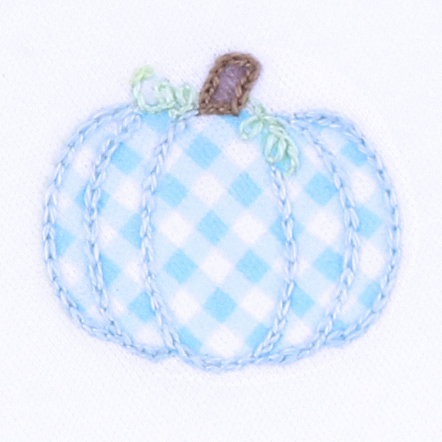 Sweet Pumpkin Blue Embroidered Socks