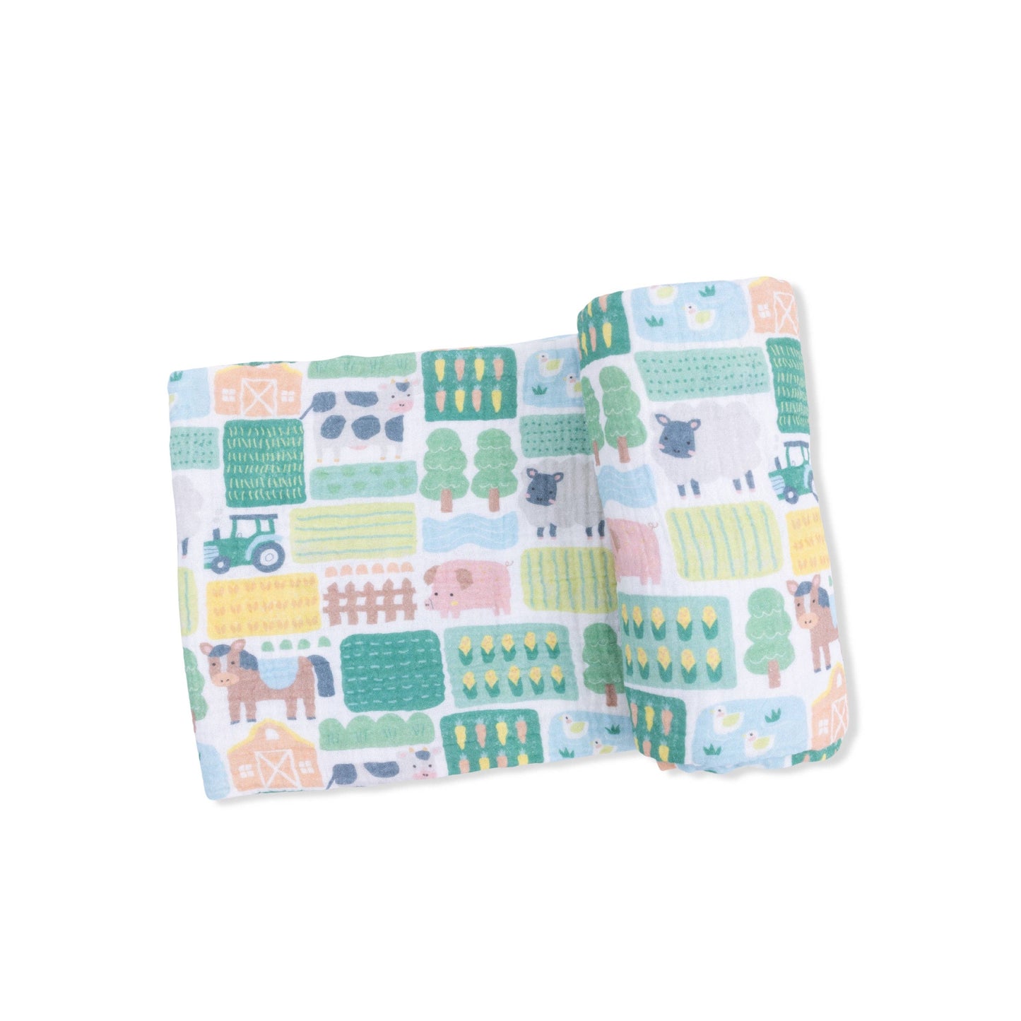 Patchwork Farm - Swaddle Blanket: 47X47