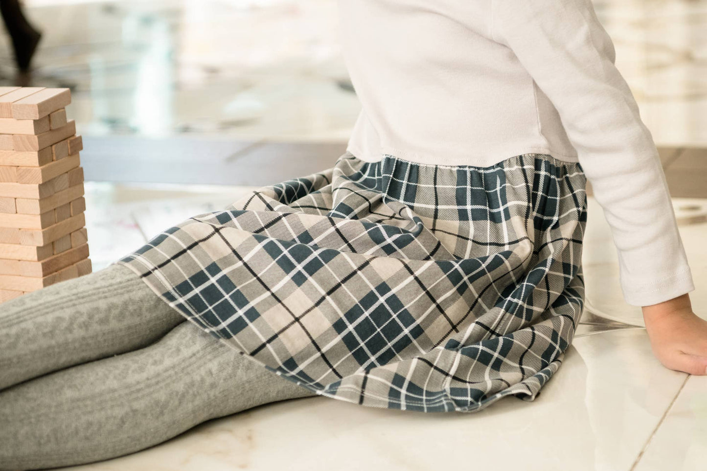 Kids Knit Tights: WHITE