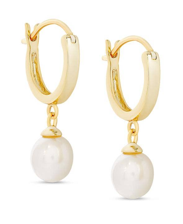 Freshwater Pearl Dangle Earrings in Sterling Silver