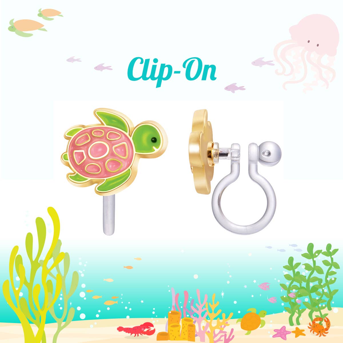 CLIP ON Cutie Earrings | Turtle-y Awesome
