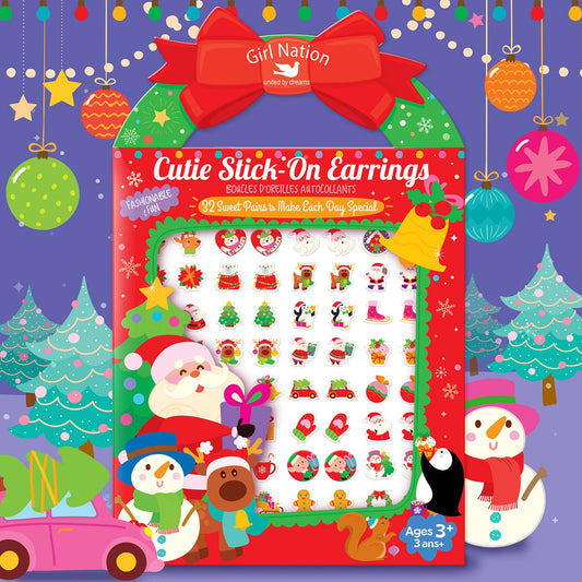 Christmas Stick-On Earrings | Holly Jolly