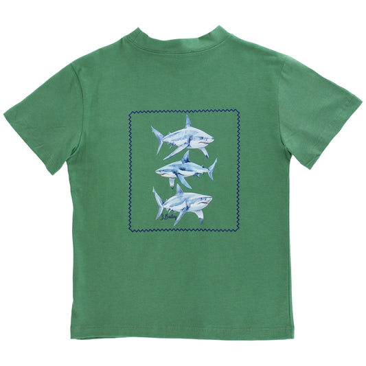 S/S LOGO TEE-SHARKS ON SAGE