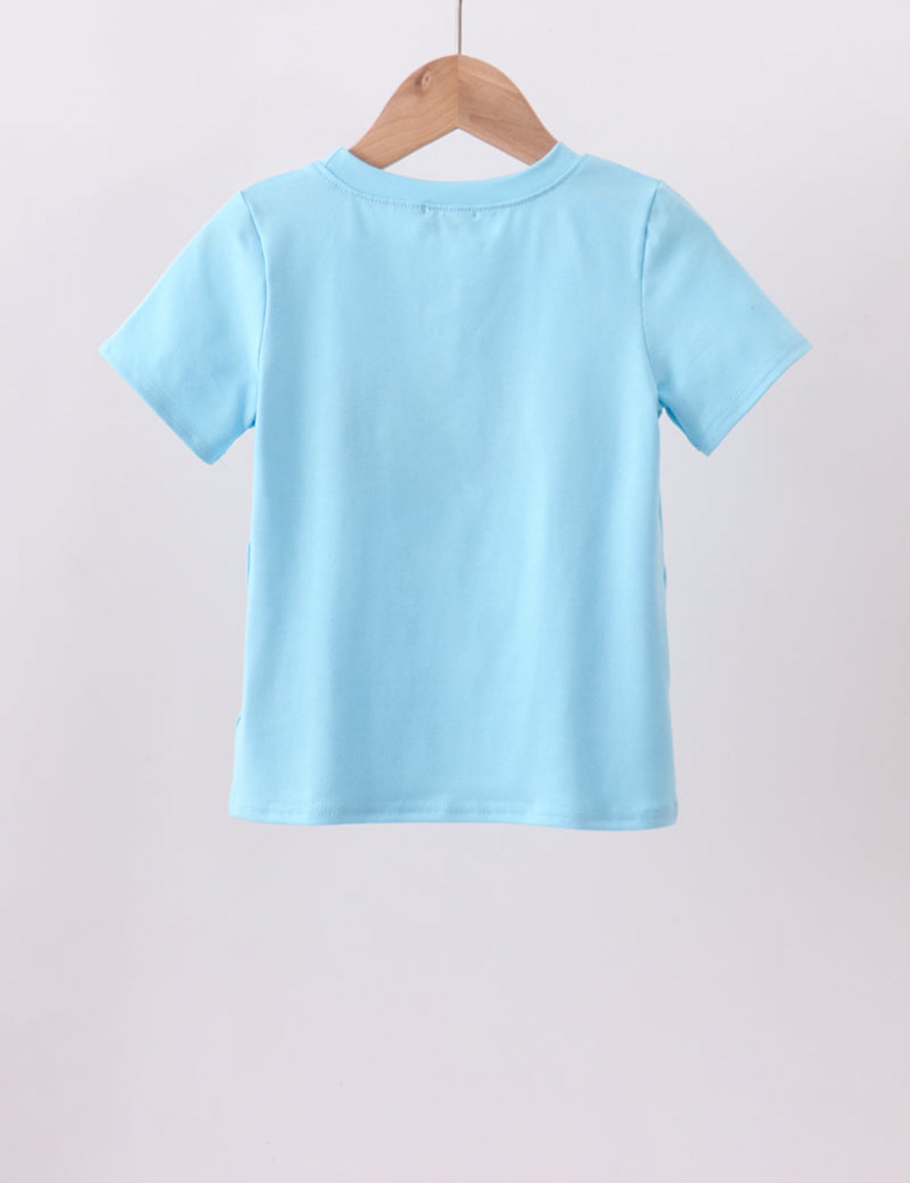 Blue animal embroidery top