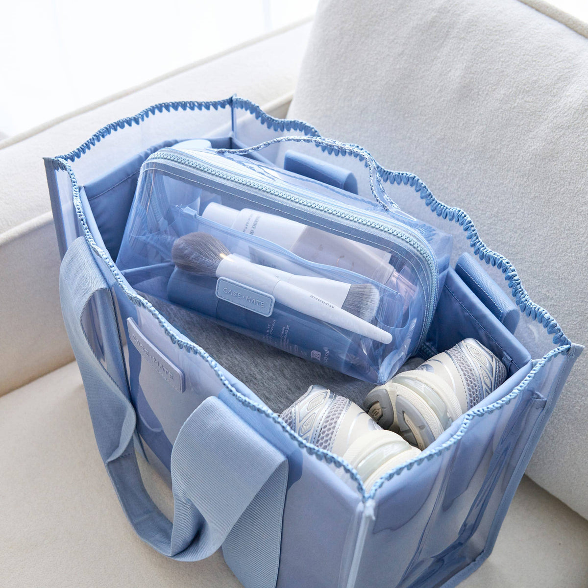 Jelly Cosmetic Bag – Waterproof Lay-Flat Makeup Bag: Tortoiseshell