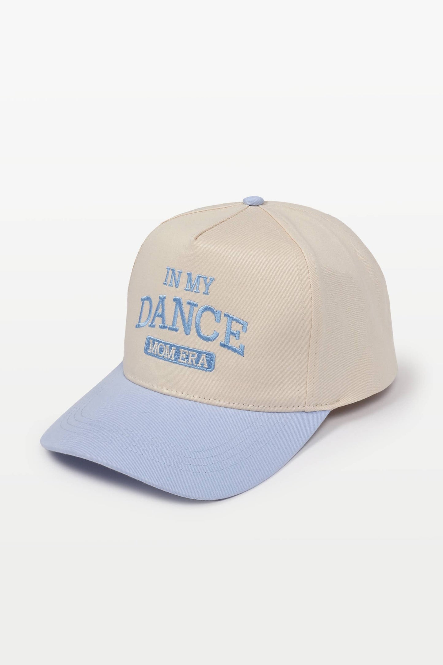 In My Dance Mom Era Embroidered Cap: Light Blue