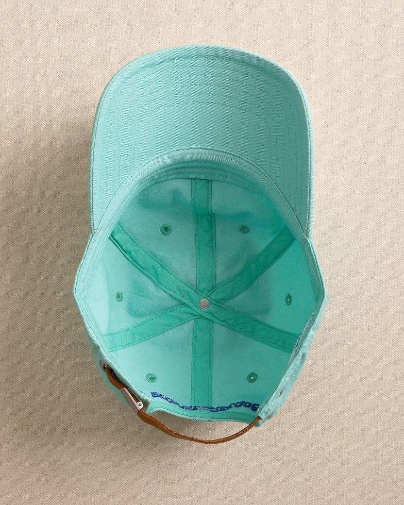 (M) Mini Skipjack Leather Strap Hat: Turtle Green