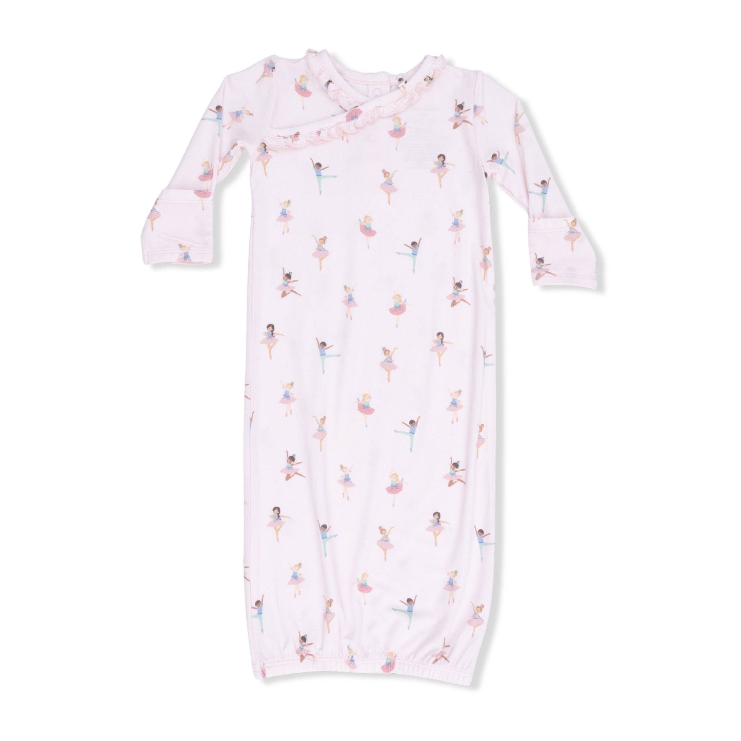 Petite Ballet - Kimono Gown & Ruffle Knotted Hat: 0-3M