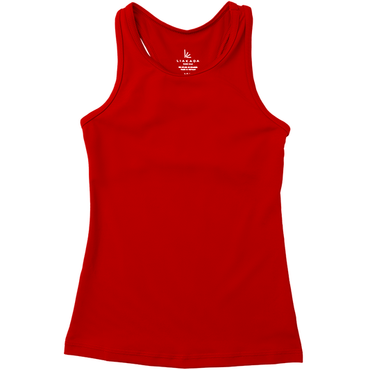 Girls' Racerback Tank Top: Red / YM