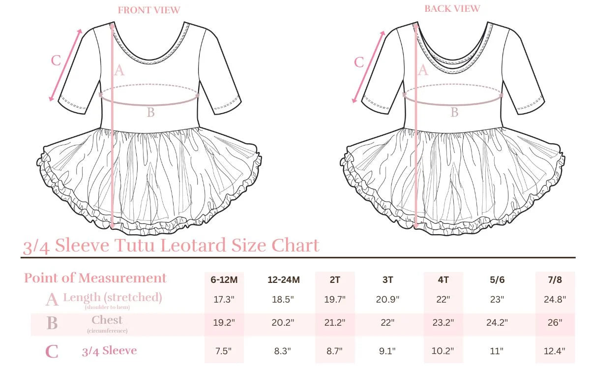 Bows & Mistletoe 3/4 Tutu Leotard