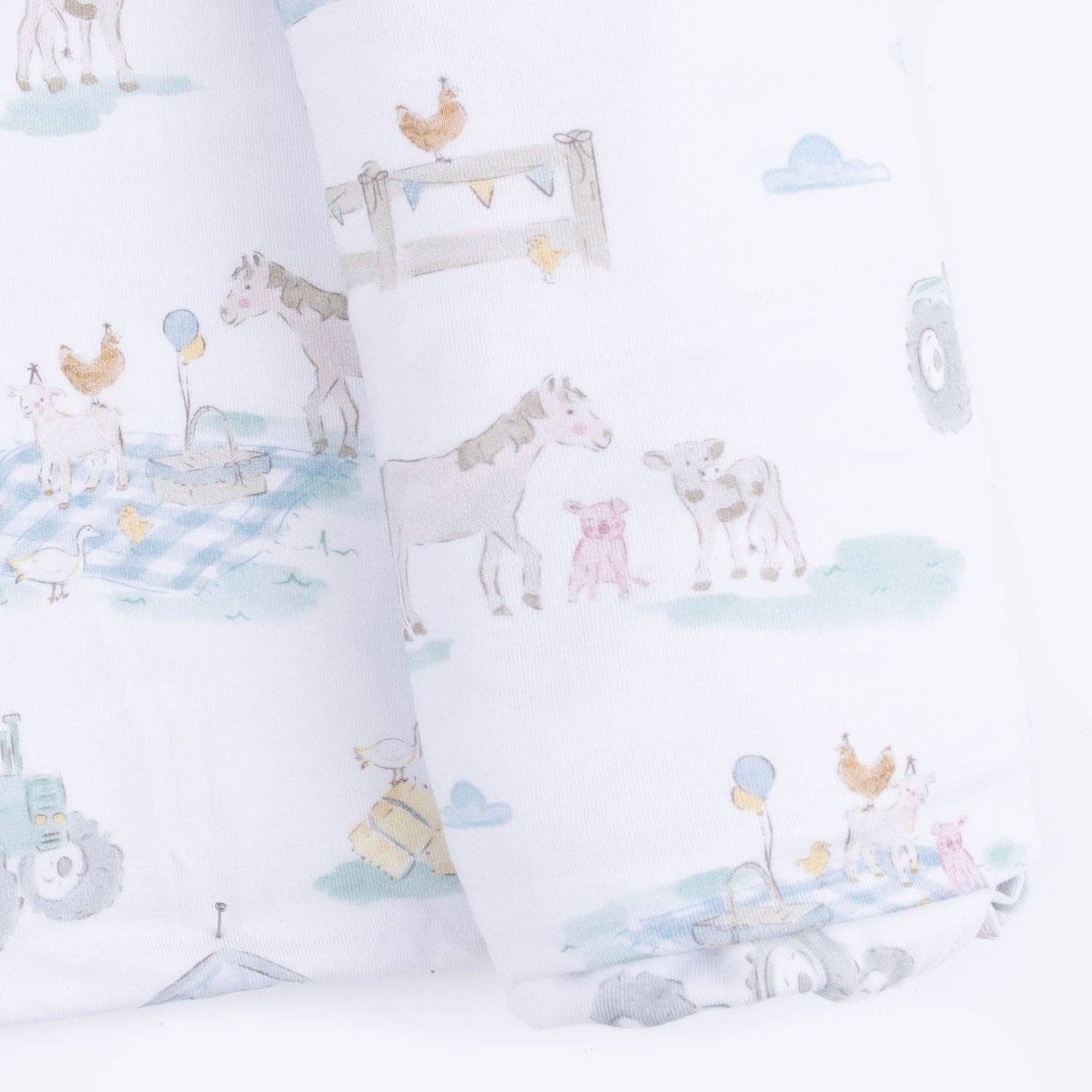 Farm Animal Party - Swaddle Blanket: 45X45