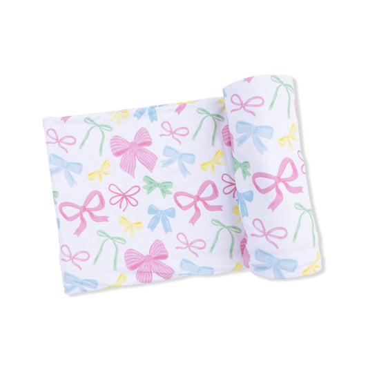 Sweet Bows - Swaddle Blanket: 45X45