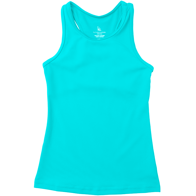 Girls' Racerback Tank Top: Turquoise