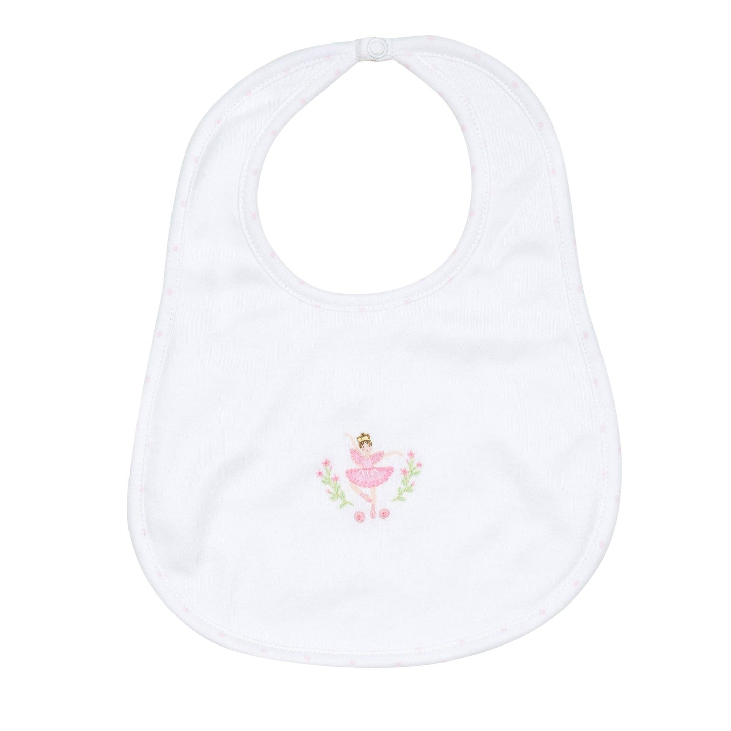 Twinkle Toes Embroidered Bib: One Size