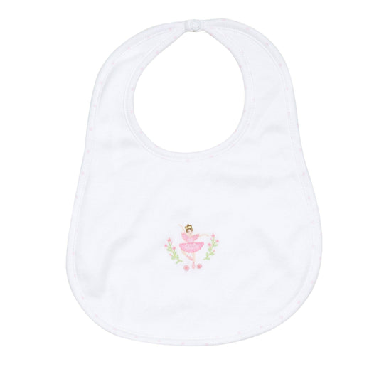 Twinkle Toes Embroidered Bib: One Size