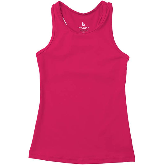 Girls' Racerback Tank Top: Diva Pink / YM